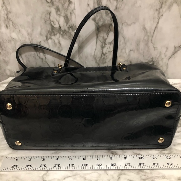 Michael Kors shiny black monogram bag - Picture 7 of 11